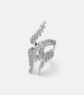 Y-Not - Anello in oro bianco 18kt con diamanti | Yeprem