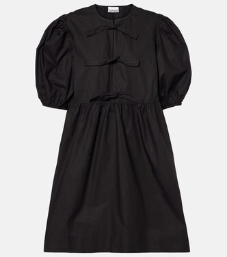 Cotton poplin minidress  | Ganni