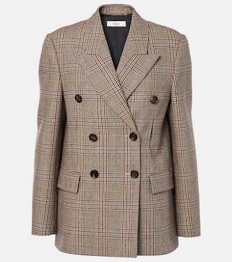 Prince of Wales check wool-blend blazer | Chloé