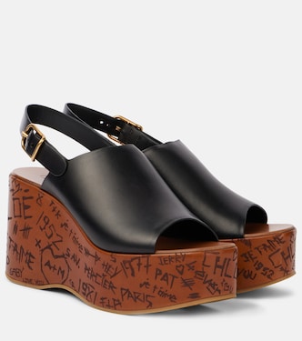 Sandales compensées Maxime en cuir | Chloé