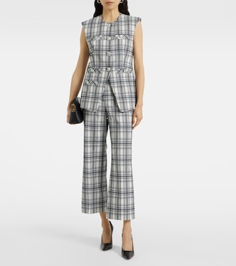 Gilet Tamara in misto cotone a quadri | Veronica Beard