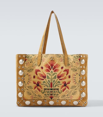 Shopper Nellcôte mit Veloursleder | Valentino Garavani