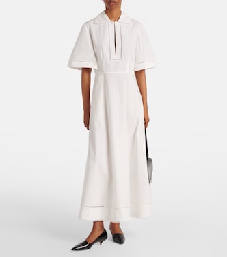 Besticktes Midikleid aus Baumwollpopeline | Róhe
