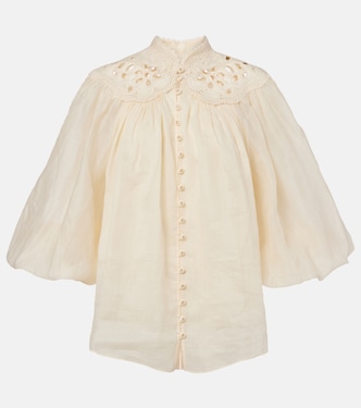 Coco embroidered ramie blouse | Zimmermann