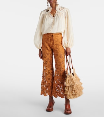 Coco embroidered ramie blouse | Zimmermann