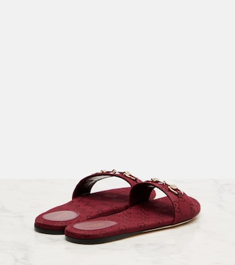 Horsebit GG canvas slides | Gucci