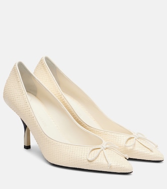 Tourni snake-effect leather pumps | Jacquemus