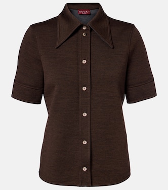 Wool and cotton-blend shirt | Gucci