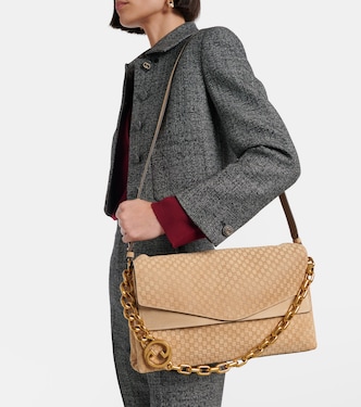 Schultertasche GG Large aus Veloursleder | Gucci