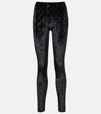 GG embellished chenille leggings | Gucci