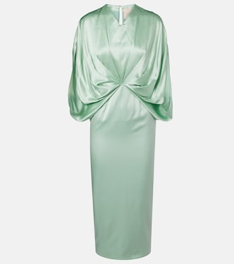 Tari gathered silk cocktail dress | Roksanda