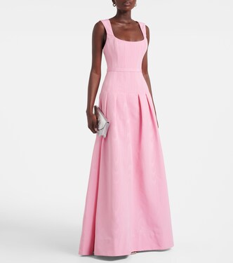 Vestido corsé de fiesta Amaro de tafetán plisado | Rebecca Vallance
