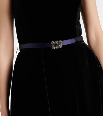 Efflorescence satin belt | Roger Vivier
