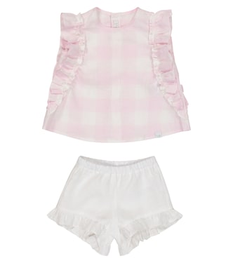 Bébé – Set top et culotte bloomer en lin | Il Gufo