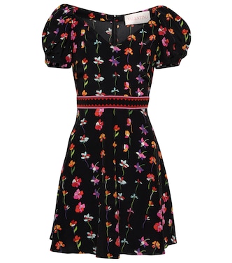 Miniabito in seta con stampa floreale | Valentino