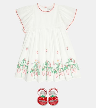 Embroidered cotton dress | Stella McCartney Kids