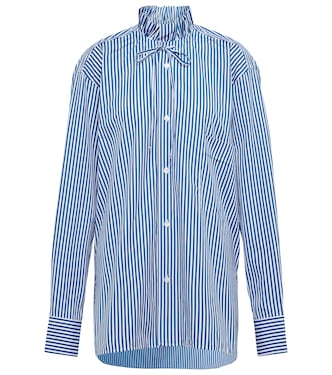 Striped cotton poplin shirt | Plan C