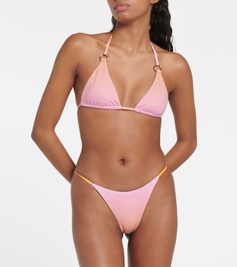 Printed bikini top | Louisa Ballou