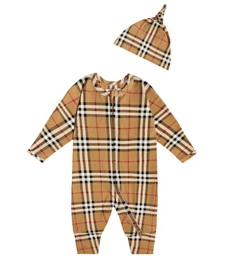 Baby - Tutina e cappello Burberry Check | Burberry Kids