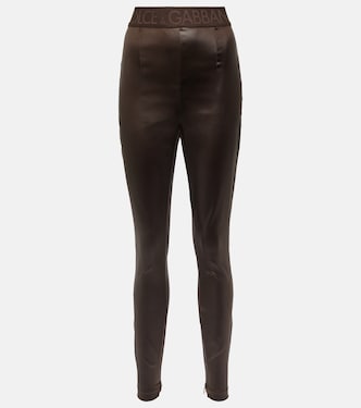 Legging à taille haute en vinyle | Dolce&Gabbana