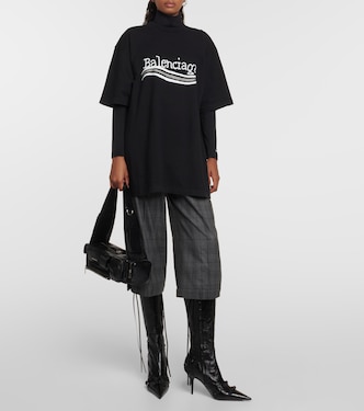 Camiseta en jersey de algodón con logo | Balenciaga