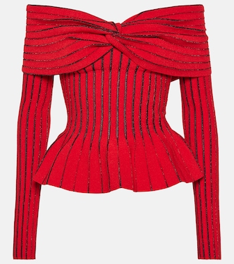 Top de punto sin hombros | Balmain