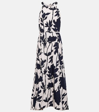 Vestido midi de algodón floral | Brunello Cucinelli