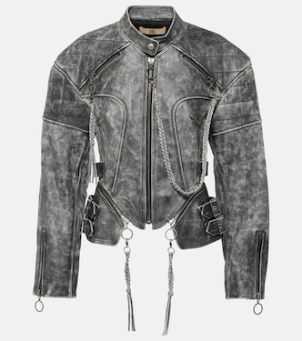 Giacca cropped in pelle | KNWLS