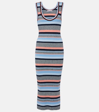 Vestido midi Fabiana acanalado | Veronica Beard