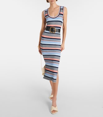 Vestido midi Fabiana acanalado | Veronica Beard