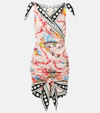 Miniabito Capri in misto seta con stampa | Dolce&Gabbana