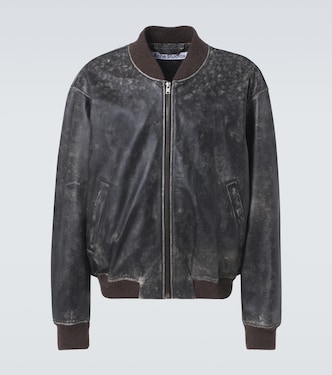 Chaqueta bomber de piel efecto desgastado | Acne Studios