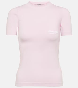 Camiseta de jersey de algodón estampada | Balenciaga