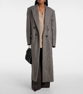 Abrigo cruzado de mezcla de lana | Stella McCartney