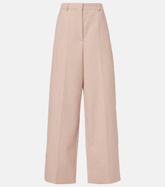 Pantaloni a gamba larga in lana a vita bassa | Stella McCartney