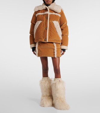 Giacca in velluto a coste con shearling | Moncler