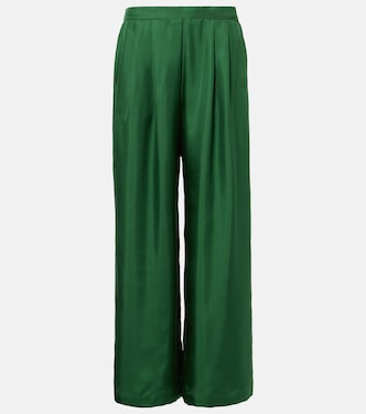 Weite Hose Isola aus Seiden-Twill | Asceno