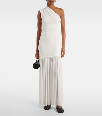 Abito lungo monospalla Cora in chiffon di crêpe  | Proenza Schouler
