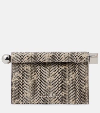 Clutch Rond Carré in pelle stampata | Jacquemus