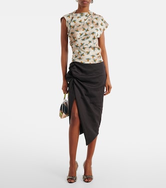 Hebo Orb printed draped cotton top  | Vivienne Westwood