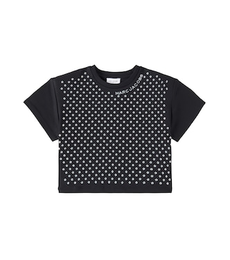 T-shirt in cotone con cristalli | Marc Jacobs Kids