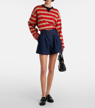 Shorts The Paper Bag en denim con cinturón | Frame