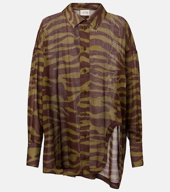 Chemise en coton à motif zébré | The Attico