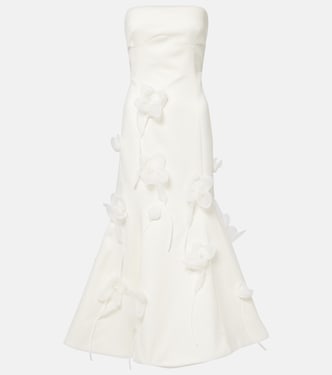 Bridal floral-appliqué midi dress | Rotate