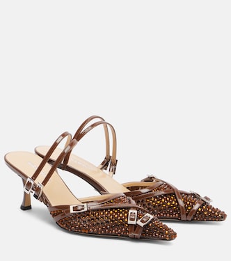 Mules Crystal Net 65 con pelle | Mach & Mach