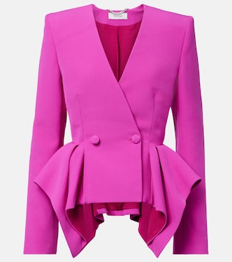 Double-breasted peplum blazer | Safiyaa