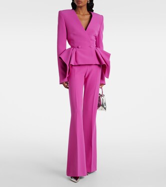 Double-breasted peplum blazer | Safiyaa