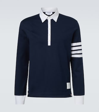 4-Bar棉质针织Polo衫式毛衣 | Thom Browne