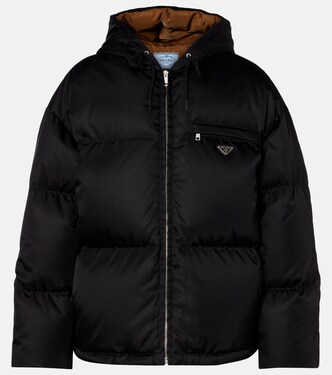 Re-nylon 로고 다운 재킷  | Prada