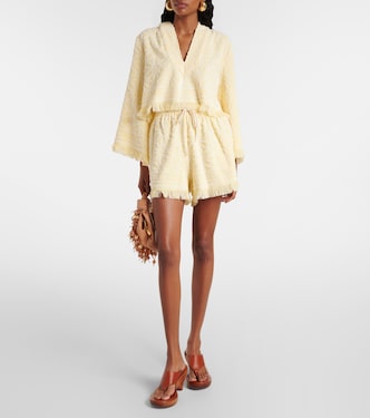 Top cropped Coco in cotone con cappuccio | Zimmermann